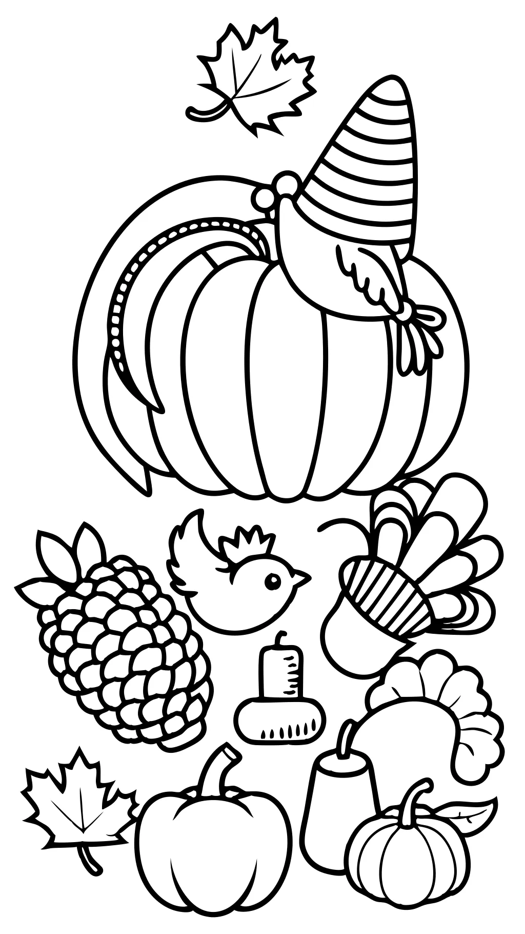 coloriages de Thanksgiving gratuitement imprimable